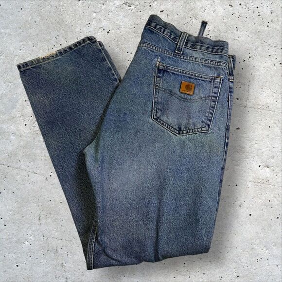 Carhartt Other - Carhartt Denim Jeans Men's Size 38x32 B480-DVB Blue Workwear Pants